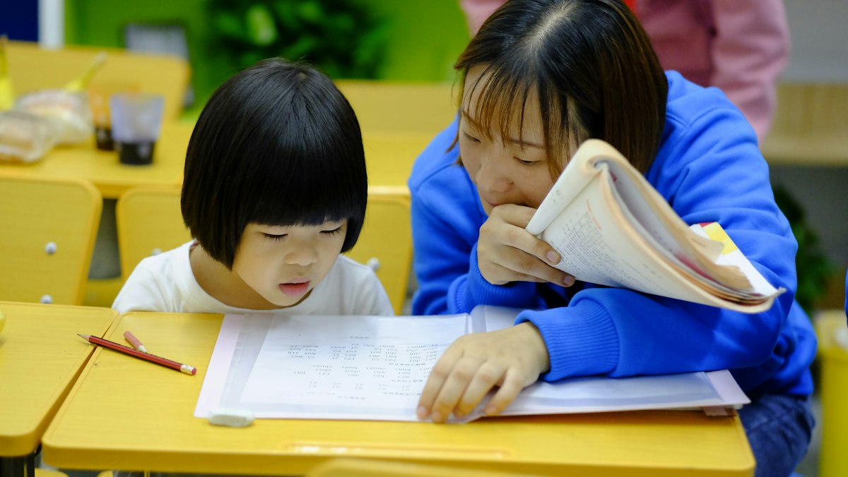 parent and child learning together